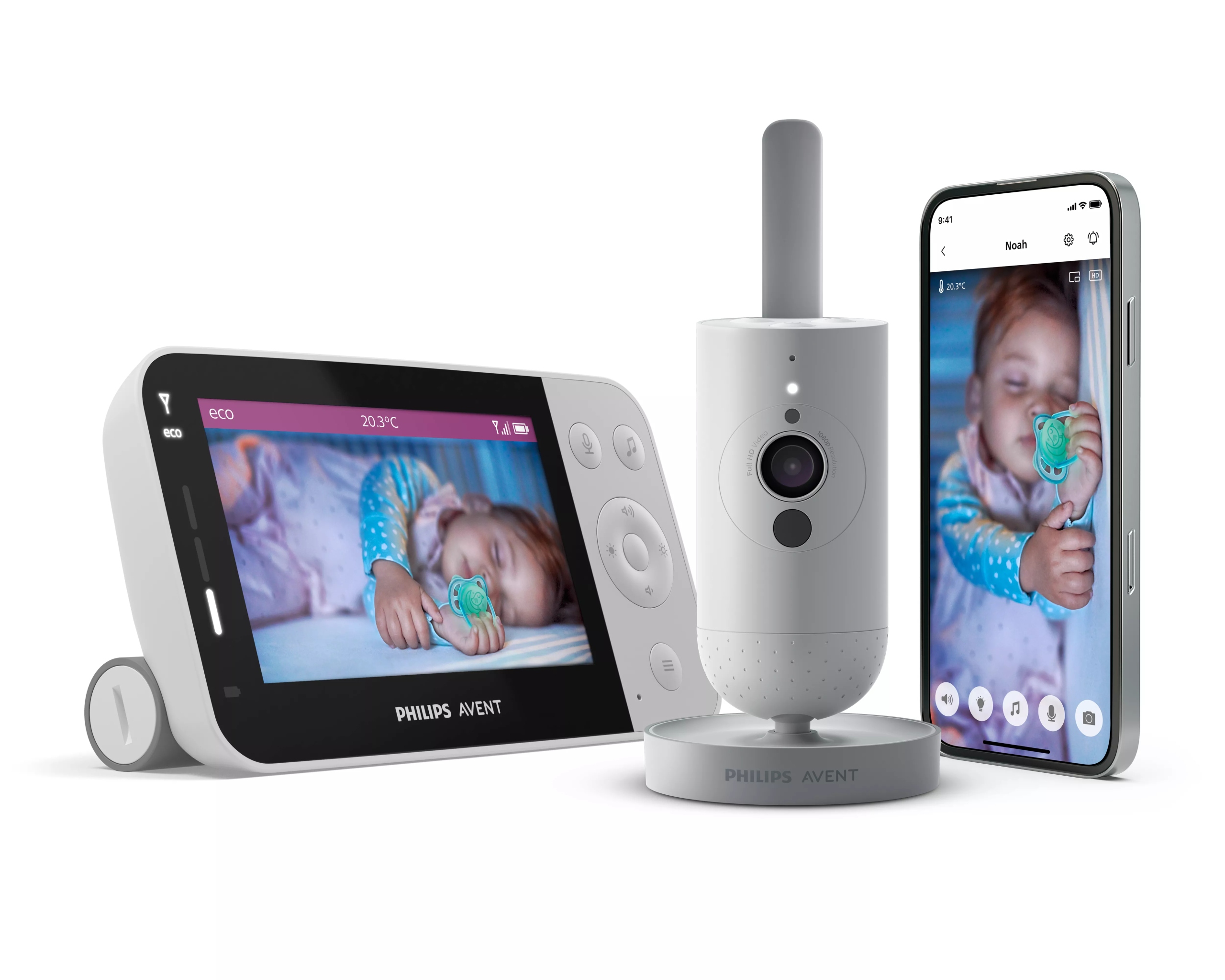 PHILIPS Avent Niania Elektroniczna HD Kamera WiFi Nocny Tryb SCD951/26 — miniatura 6