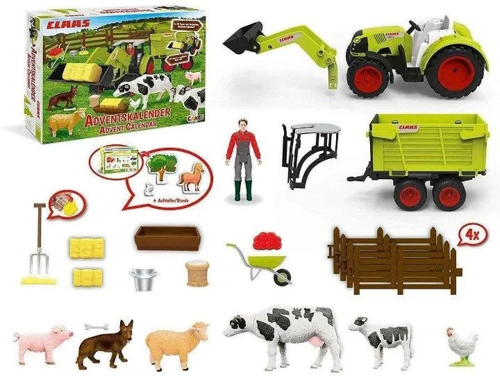 Адвент-календарь Craze Claas Ферма, фигурки, трактор и аксессуары — фото 6