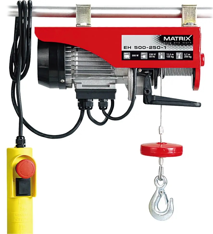 Elektrický lanový naviják Matrix 250 kg výška 12 m 140100010