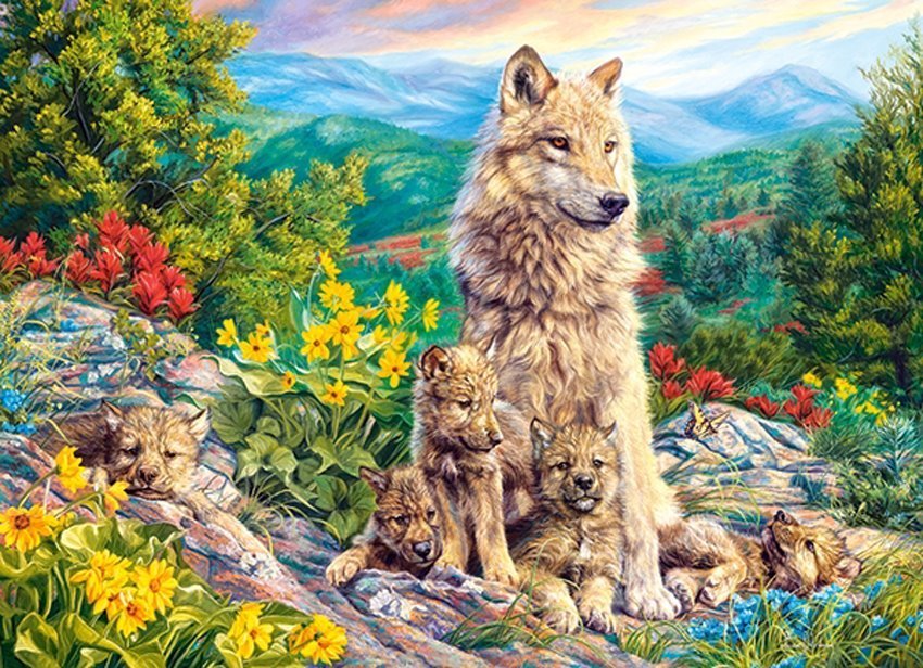 

Puzzle Układanka Zwierzęta Wilki Wilk 200 Castor