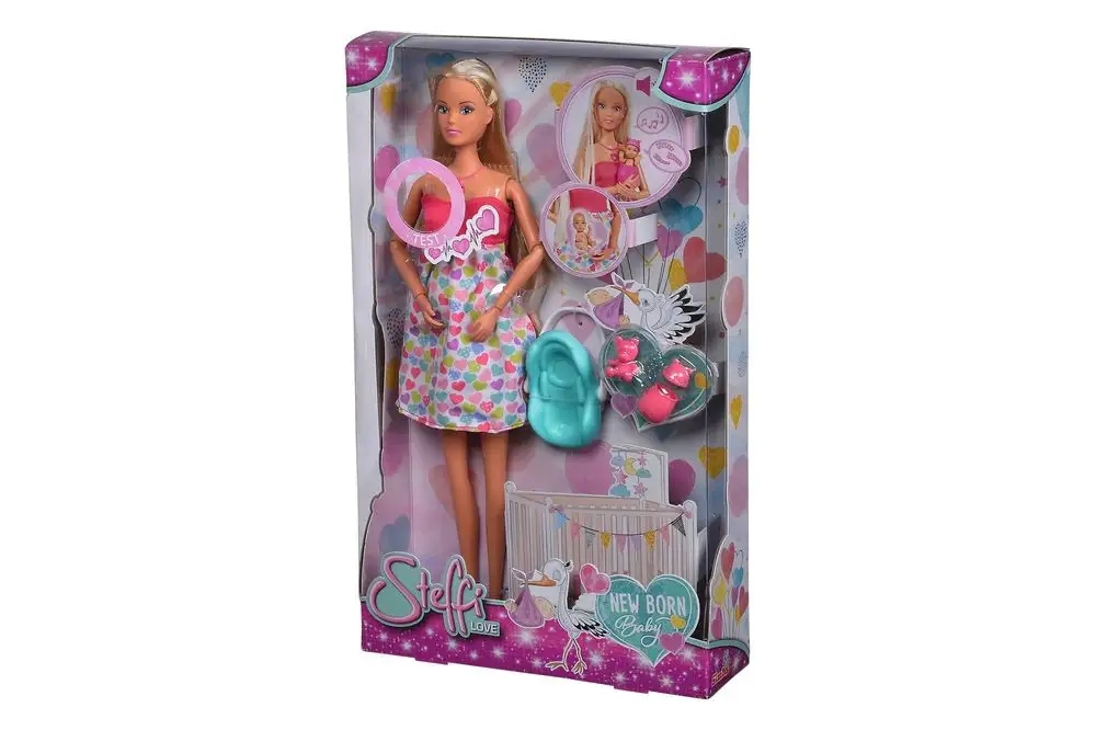 Simba Lalka Steffi w ciąży z dźwiękiem i kołysanką 105733480038 Wiek dziecka 3 lata +
