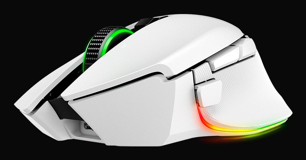 RAZER Mysz Gamingowa Basilisk V3 Pro 35K, Bezprzewodowa, Biała — 9