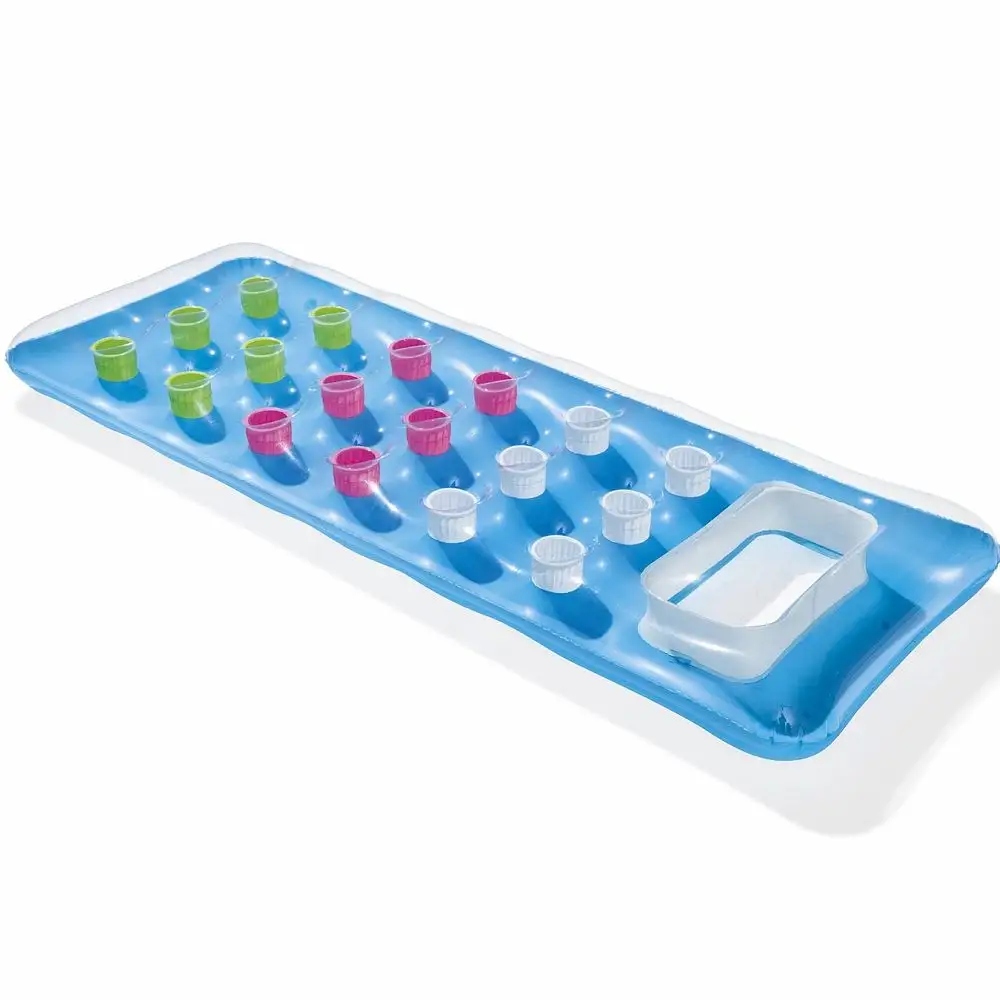 DMUCHANY MATERAC PLAŻOWY BESTWAY + PIŁKA GRATIS Kolor dominujący odcienie niebieskiego