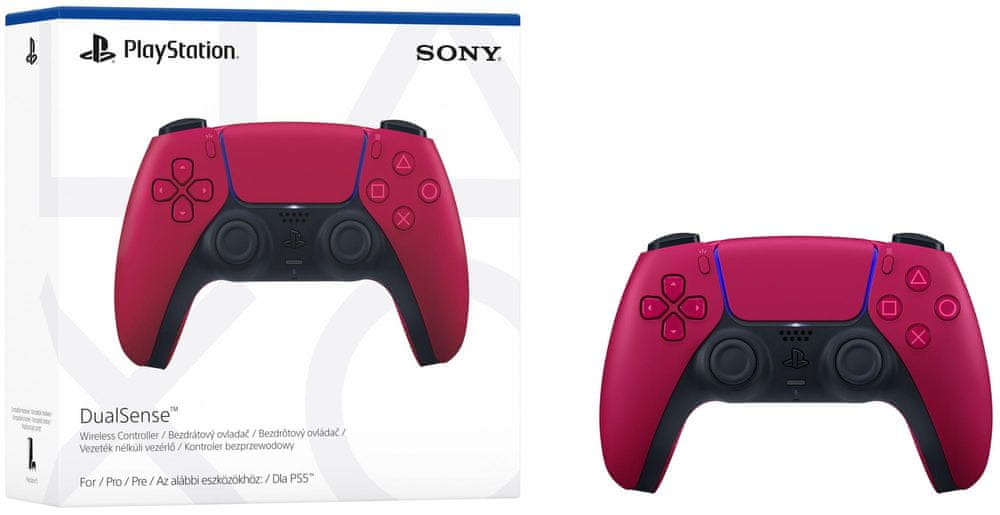 Ovládač PS5 Sony Dualsense V2 Cosmic Red Vylepšená Verzia Batéria Do 12G.