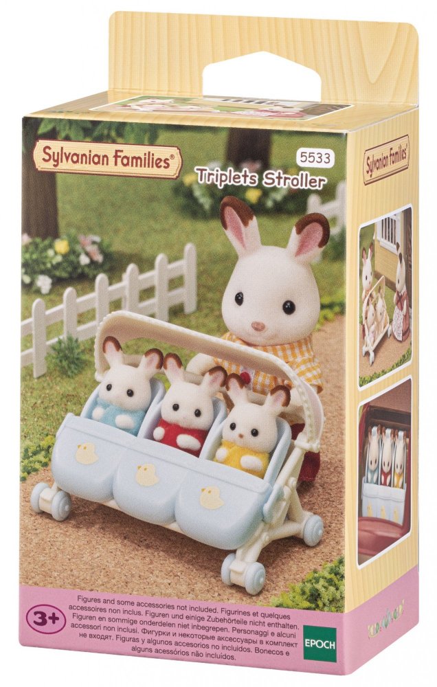 Sylvanian Families. Spacerówka dla trojaczków