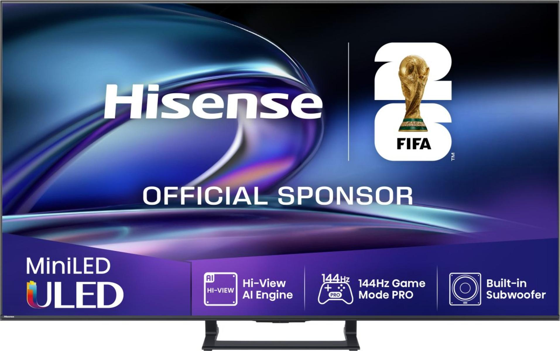 Hisense 55E8Q 55" ULED MiniLED 4K 144Hz Smart TV Funkcje AI Dolby Vision Dolby Atmos HDMI 2.1 DVB-T2