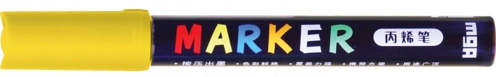 Marker akrylowy 1-2 mm, żółty, MG 4020 A'6