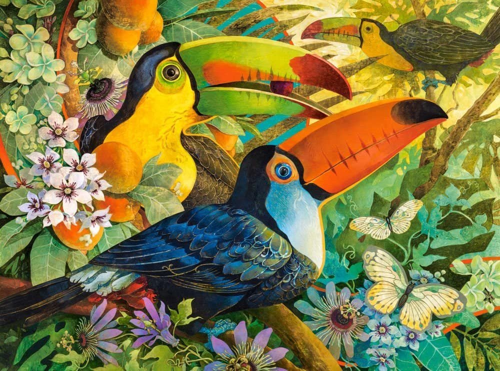 

Puzzle Układanka Zwierzęta Ptaki Kwiat 3000 Castor