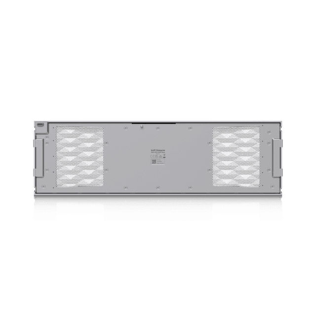 UBIQUITI Enterprise NVR Bezel, Disc overview and management, View livestreams directly from the rack, Physically secure discs with a door latch, 4.7" touchscreen — 6