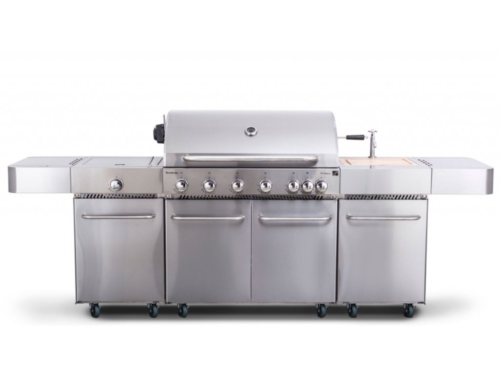 Plynový gril Bbq kuchyně G21 Nevada stříbrný 7 hořáků Ga-bbqnvd