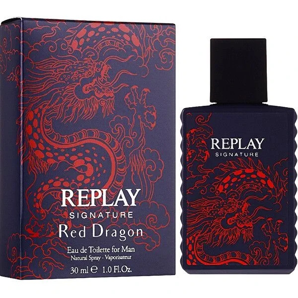 Replay Signature Red Dragon Edt 50 ml–Pánský parfém, kořeněná dřevitá vůně
