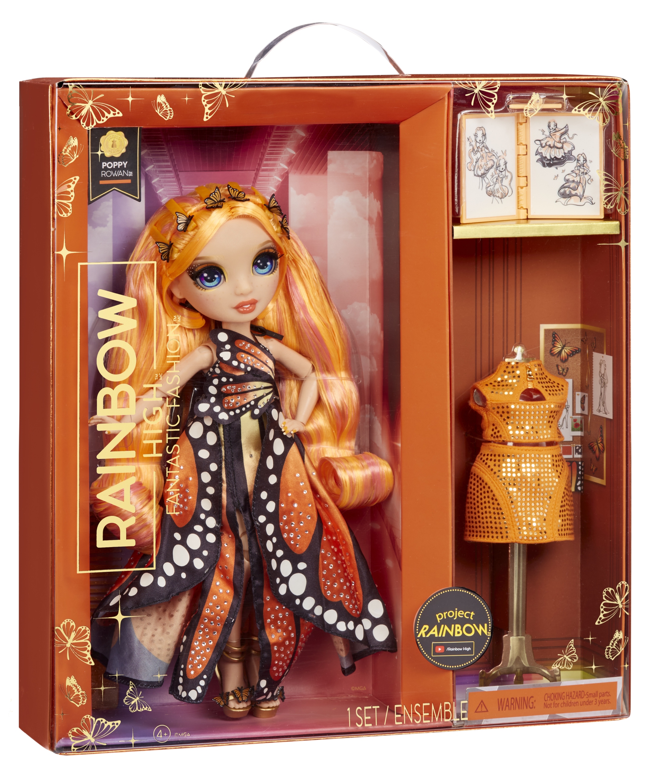 [RAIVE] Poppy ★大人気★ RAINBOW HIGH RUNWAY LALKA POPPY ROWAN POMARAŃCZOWA