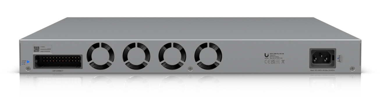 Ubiquiti Layer 3 Etherlighting USW-Pro-XG-48-EU switch with (32) 10 GbE, (16) 2.5 GbE, and (4) 25G SFP28 ports — 8