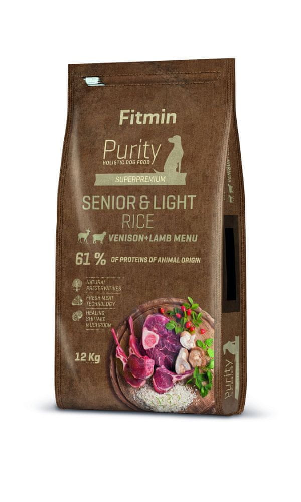 Levně Dog Purity Rice Senior & Light Venison & Lamb 12