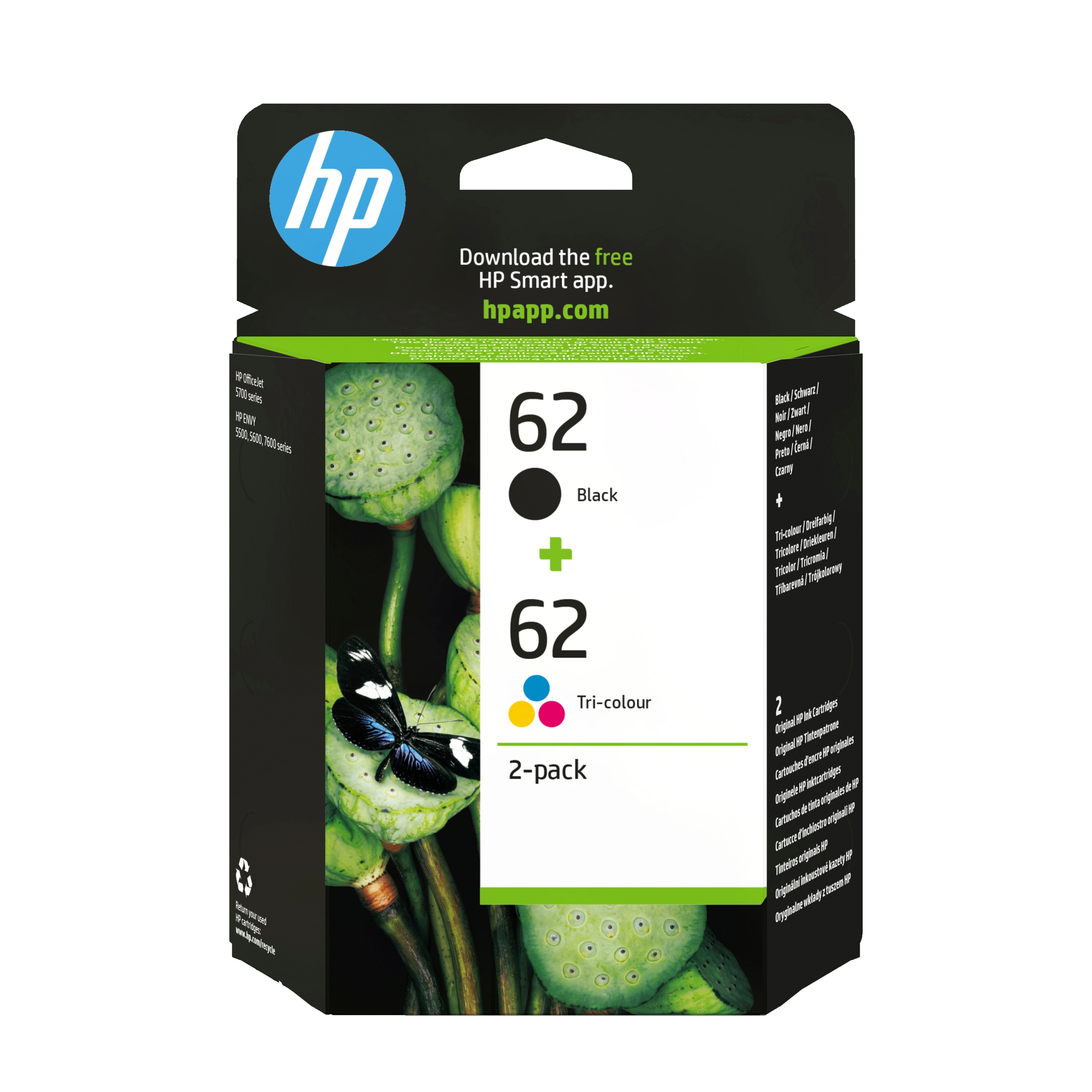 Inkoust Hp 62 Blck Tri Color 2-PACK N9J71AE