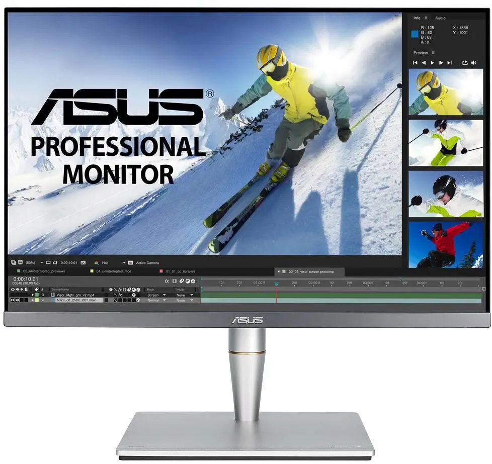 Asus Monitor 24 PA24AC ProArt Wuxga Ips Hdr Hdmi Usb-c Dp Pivot Głośnik