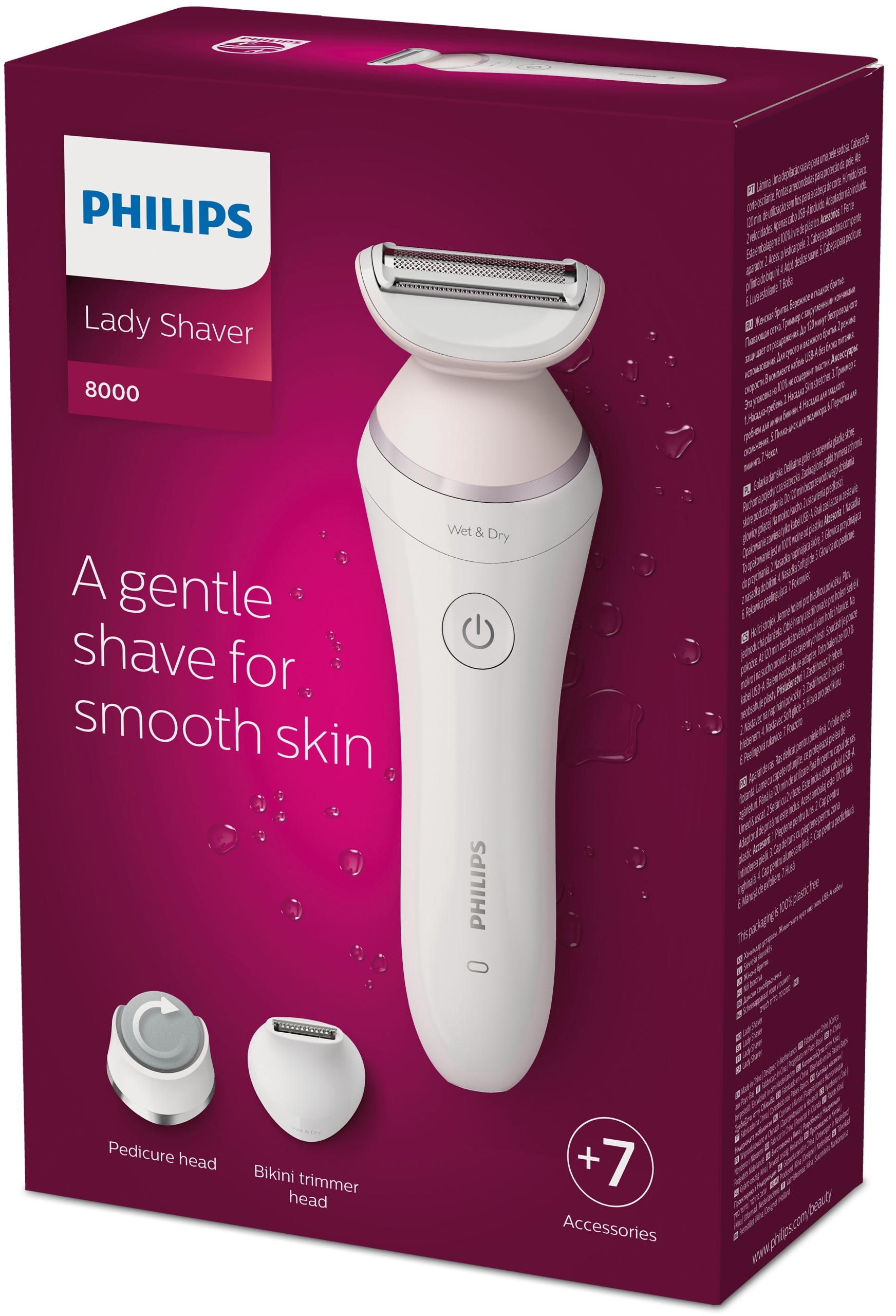 Golarka damska Philips Lady Shaver 8000 na sucho i mokro BRL176/00