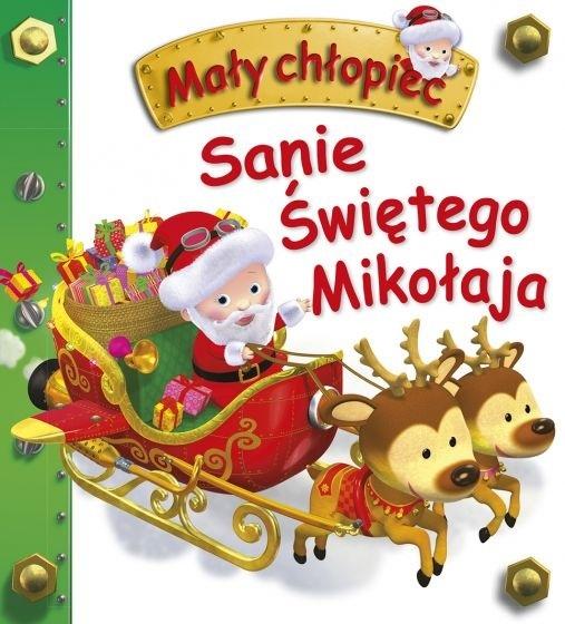 

Sanie Świętego Mikołaja. Mały chłopiec