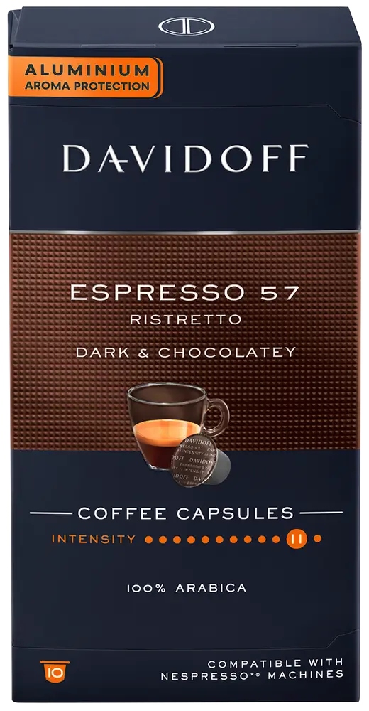 Levně Davidoff Espresso 57 Ristretto 55g 100 ks pack