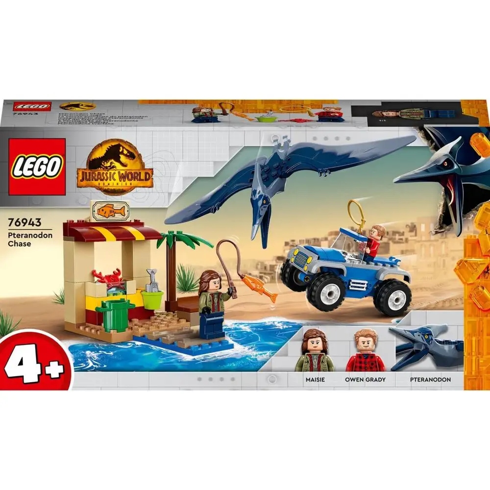 LEGO Jurassic World 76943 Pościg za pteranodonem Stragan z rybami i doku Wiek dziecka 4 lata +