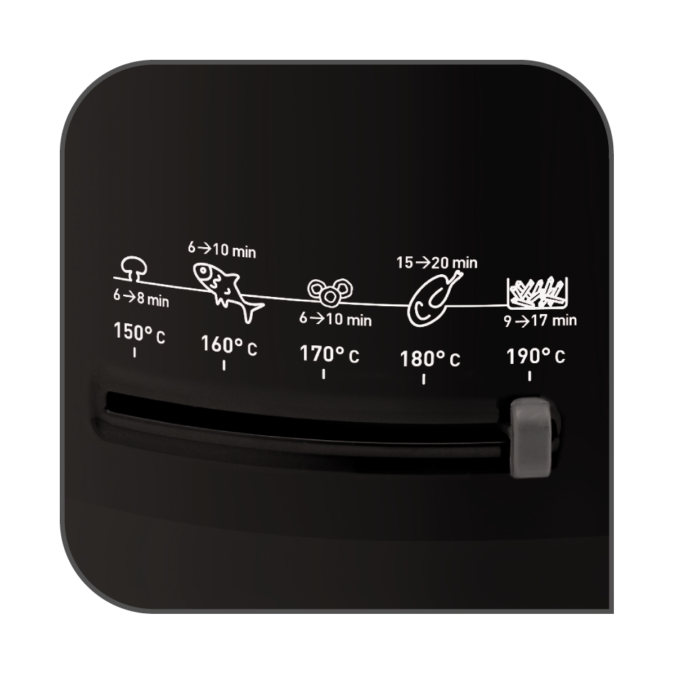 Velká tradiční fritéza Tefal FF1608 1900 W 2,1 L Černá Simply One