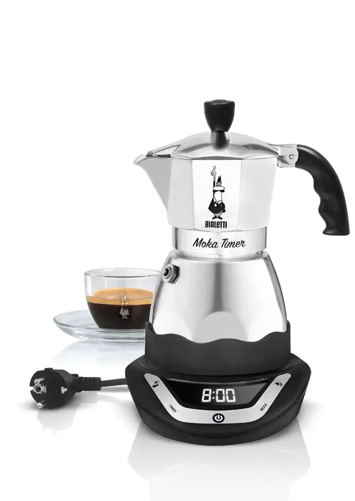 Elektrický Kávovar Bialetti S Moka Časovačem 270 ML – 6 Šálků, Spařovací Jednotka