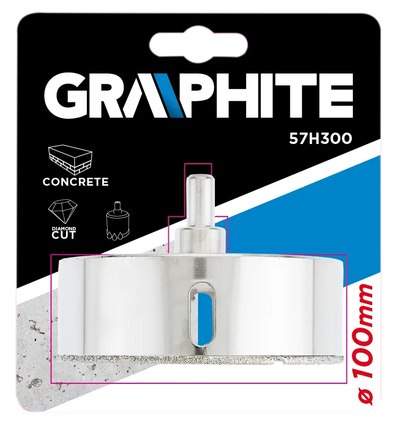 GRAPHITE OTWORNICA DIAMENTOWA DO GRESU 100 MM