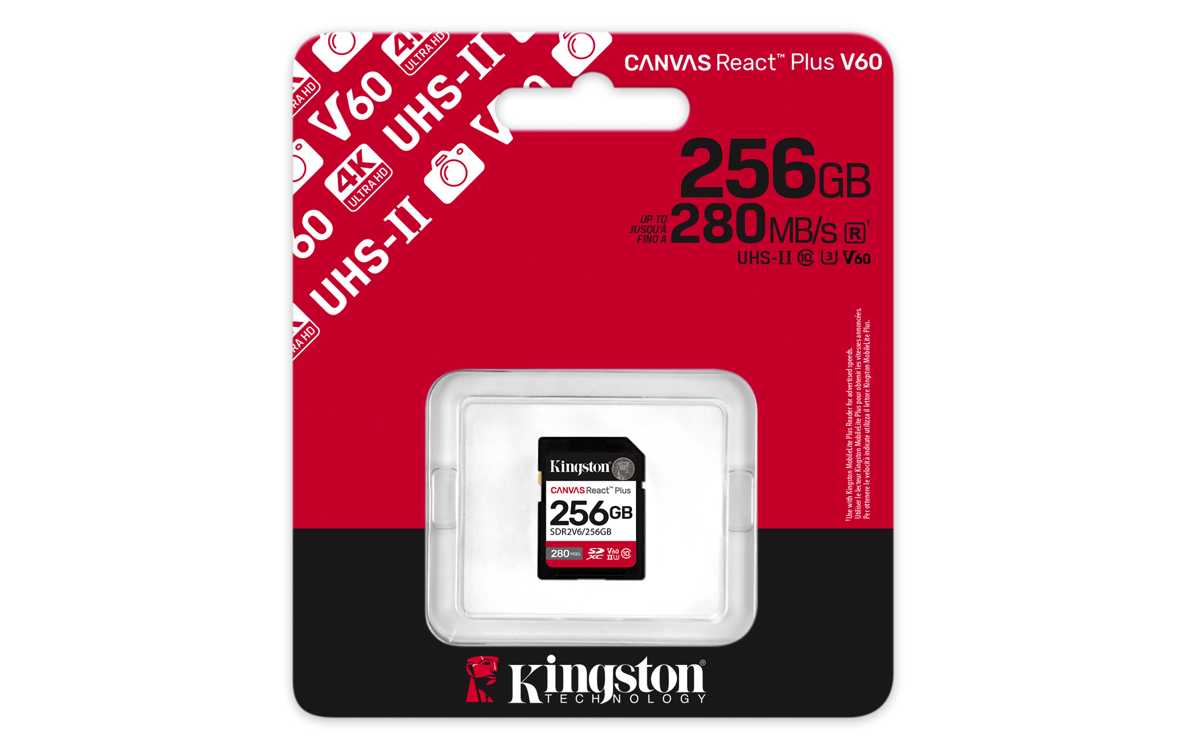 Kingston 256GB SDXC Canvas React Plus SDXC UHS-II 280R/150W U3 V60 — 8