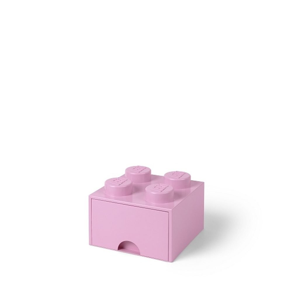 Lego kontejner na Stavebnice Hračky Brick 4 s zásuvkou 40051738 růžový Pink