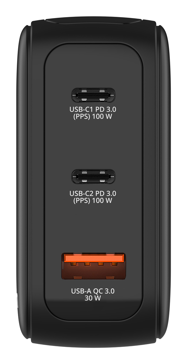 Verbatim Mini GaN 100W ładowarka 3 portowa z wyświetlaczem