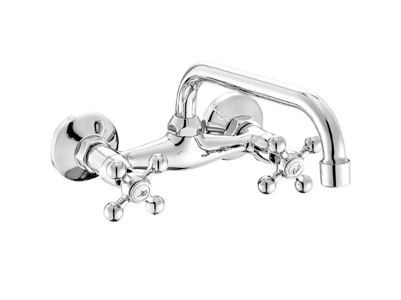 Bateria umywalkowa ścienna Stilo Chrom Bki 050D Kuchinox