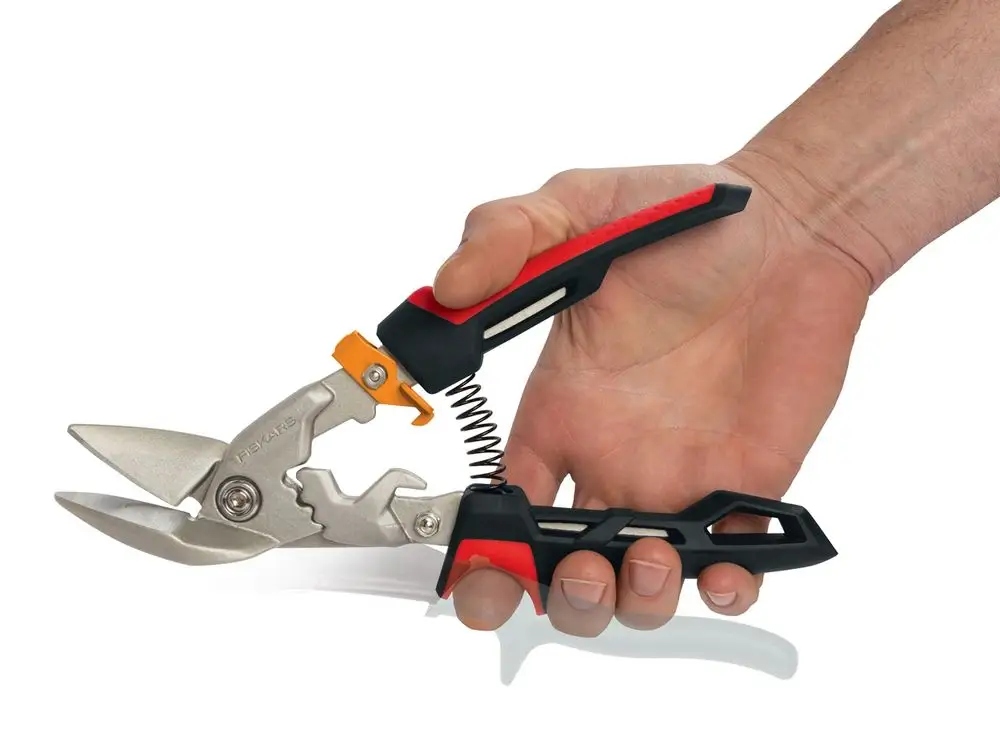 Nůžky Na Stříhání Plechu Ohnuté Levé Powergear