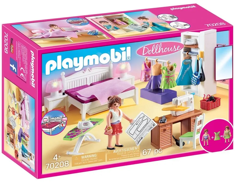PLAYMOBIL 70208 Dollhouse Sypialnia z kącikiem do szycia