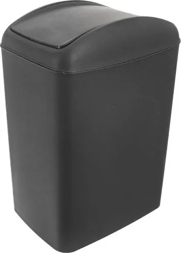 Šedý plastový odpadkový koš 10 l