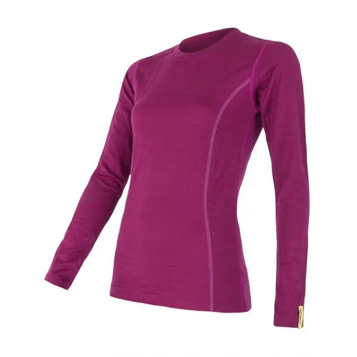 Sensor Merino Active dámské triko dl.rukáv lilla velikost L