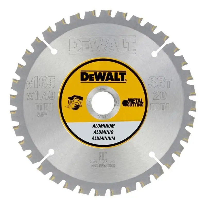 kotoučová pila na řezání hliníku, 165/20/1,49 mm DeWalt [DT1911-QZ]