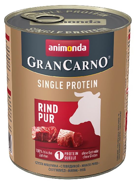 Levně Grancarno konzerva pro psy Single Protein čisté hovězí 800 g