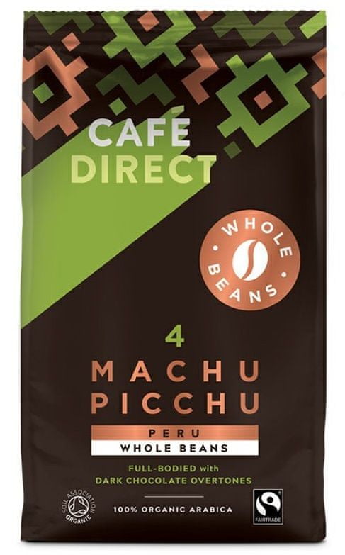 Levně Cafédirect Bio Machu Picchu Sca 82 kávová zrna 750g