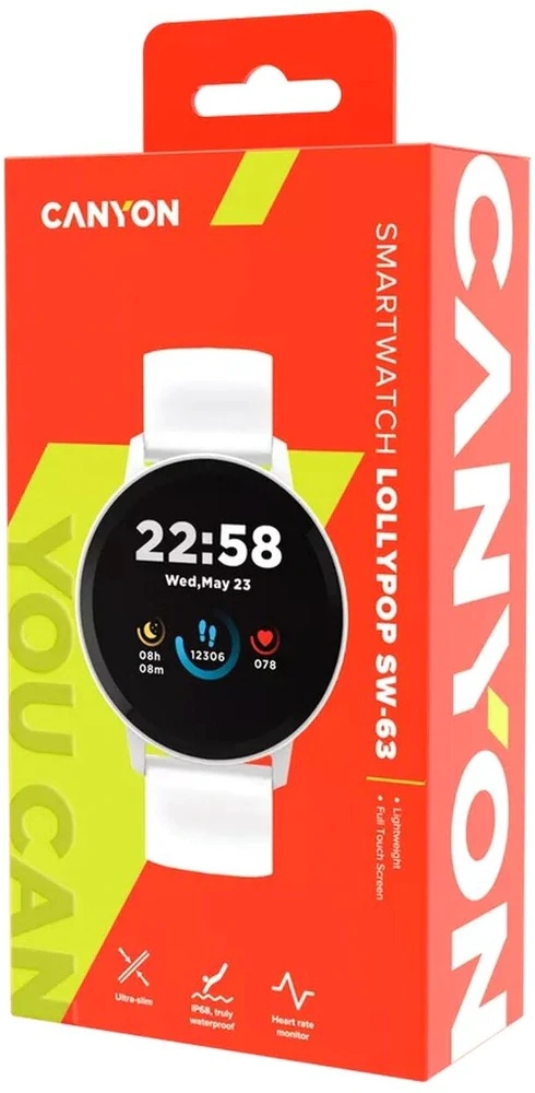 CANYON Smartwatch Lollypop SW-63 Srebrno - Biały — 14