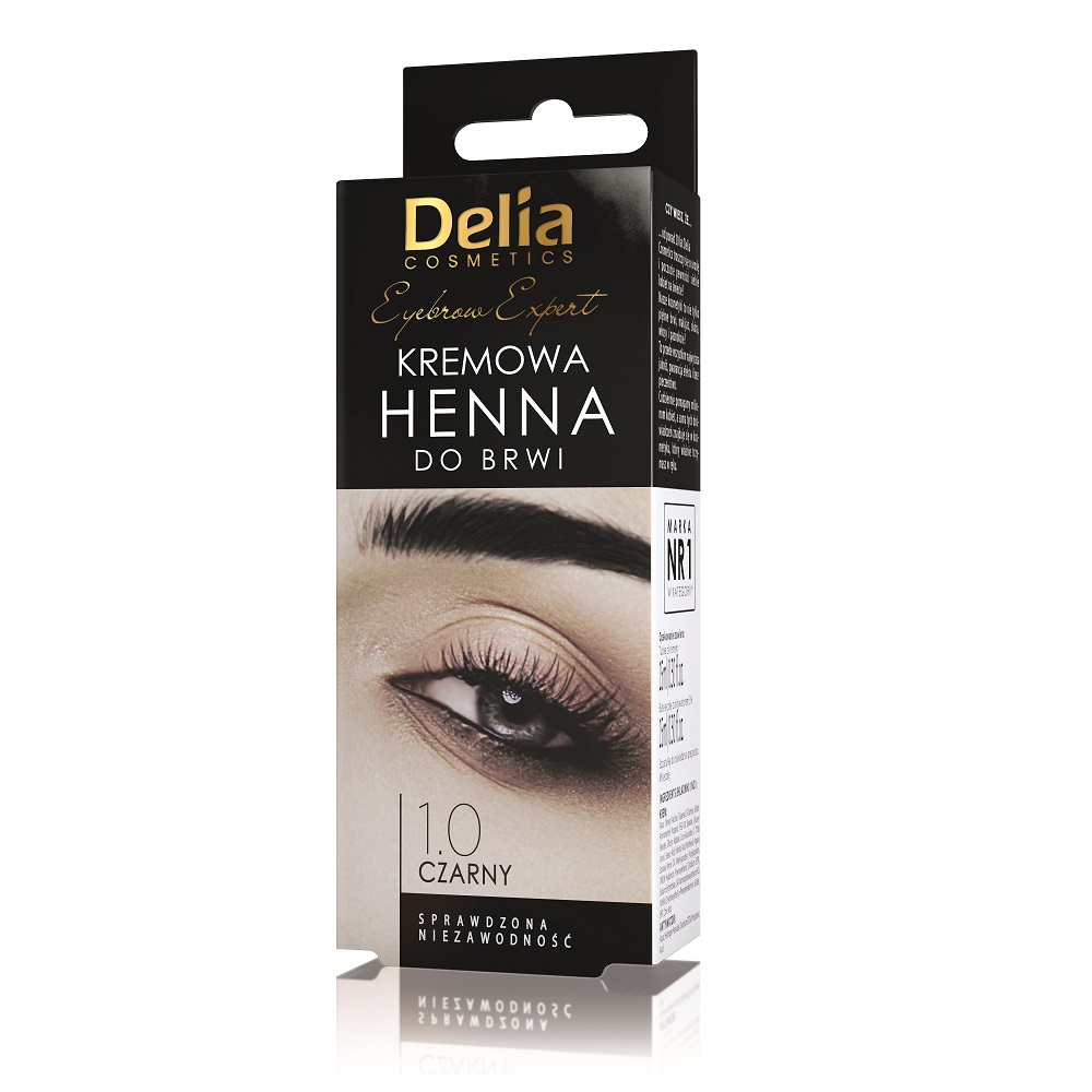 Delia Eyebrow Expert 1.0 Černá krémová henna na obočí 15 ml
