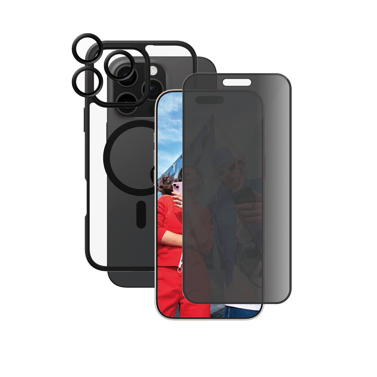 PANZERGLASS Flagship 3-in-1 Privacy Bundle iPhone 16 Pro Max — 3
