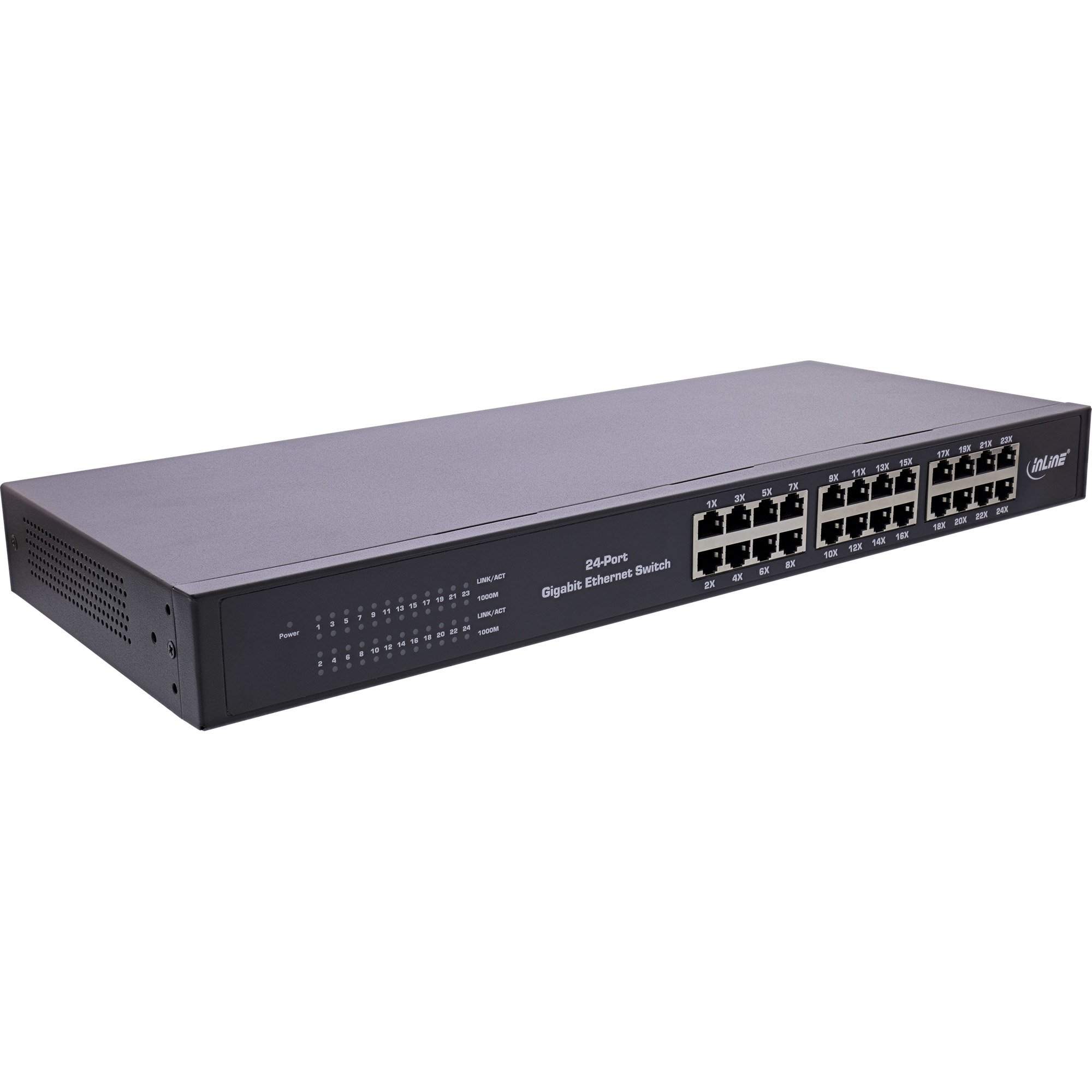 Sieťový prepínač InLine Gigabit Network Switch 24-Port, 1Gb/s, 19"