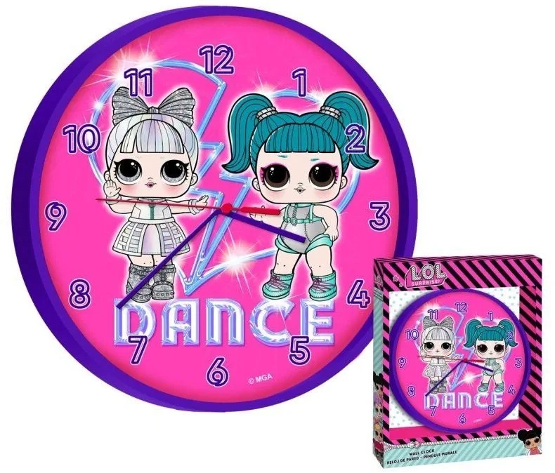 Zegar ścienny dziecięcy LOL Surprise na ścianę