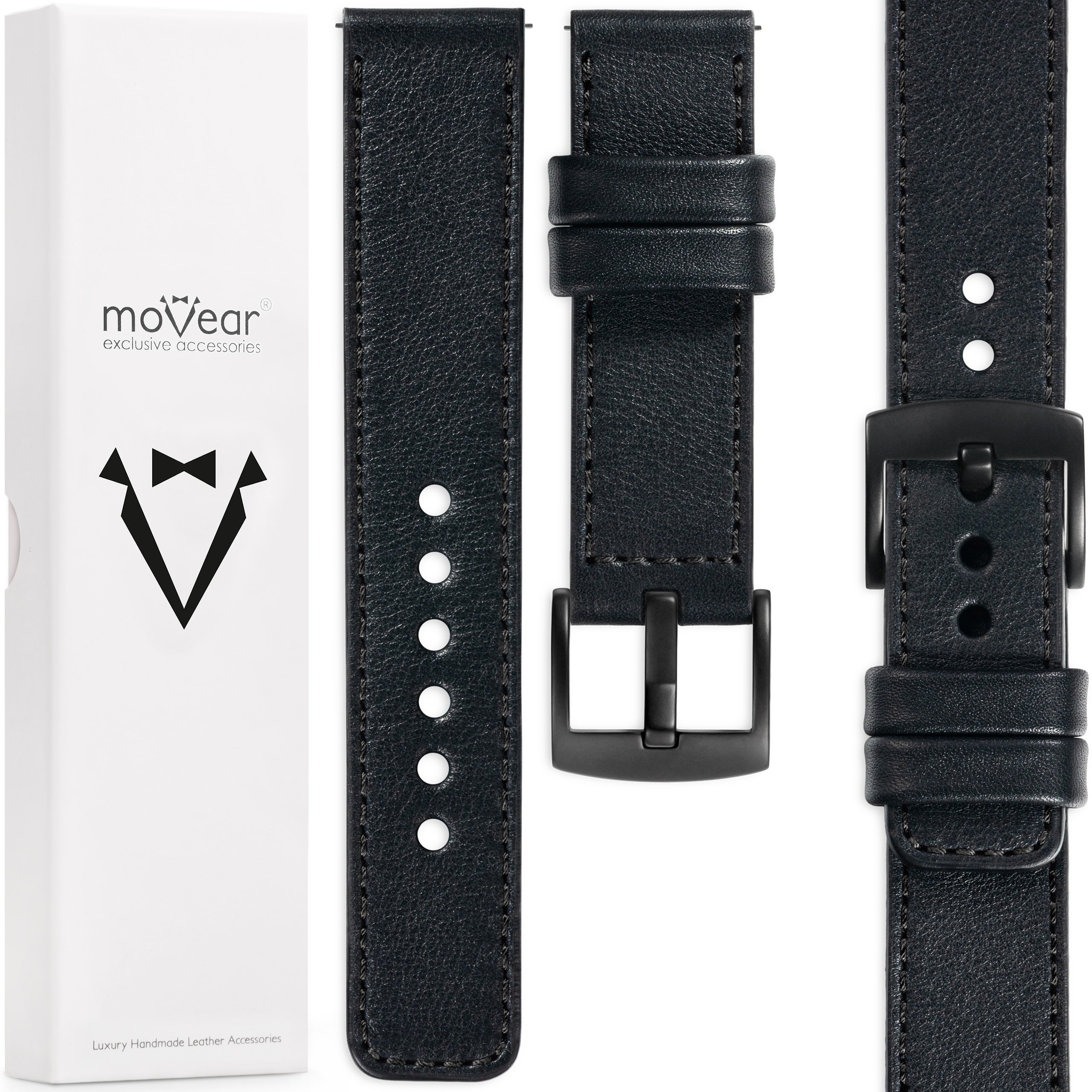 Exkluzivní řemínek 26 mm pro prémiové ruční hodinky, černý