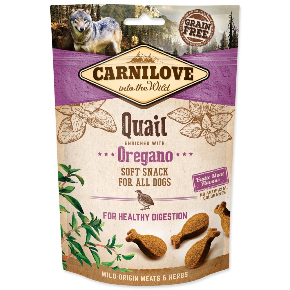 CARNILOVE SEMI MOIST SNACK QUAIL WITH OREGANO / Prepelica s oreganom 200g