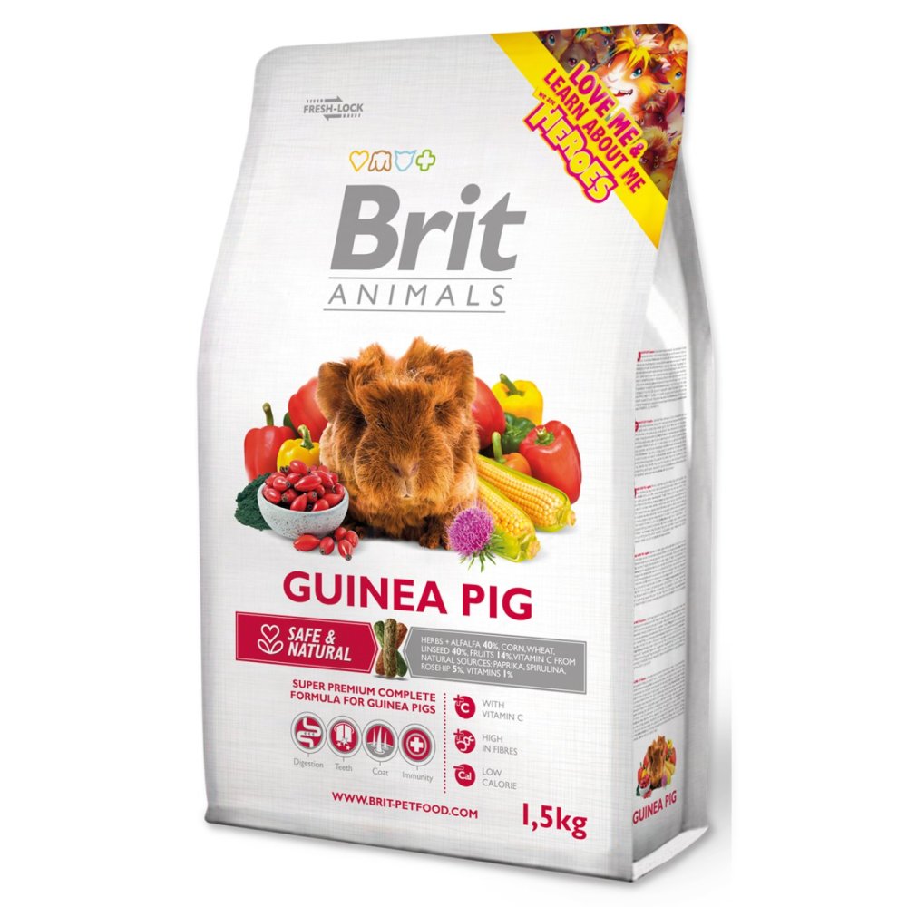 Brit Animals Guinea Pig Complete – suché krmivo pro morče – 1,5 kg