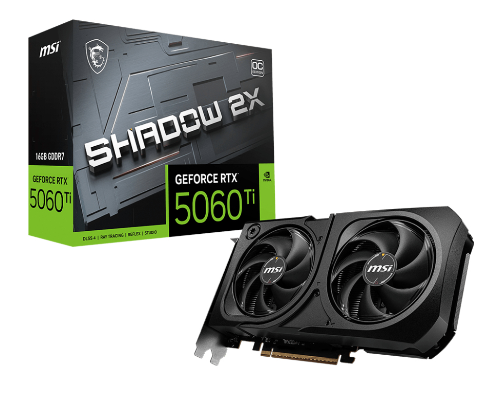 Grafická karta Msi GeForce Rtx 5060 Ti 16G Shadow 2X Oc Plus 16 Gb