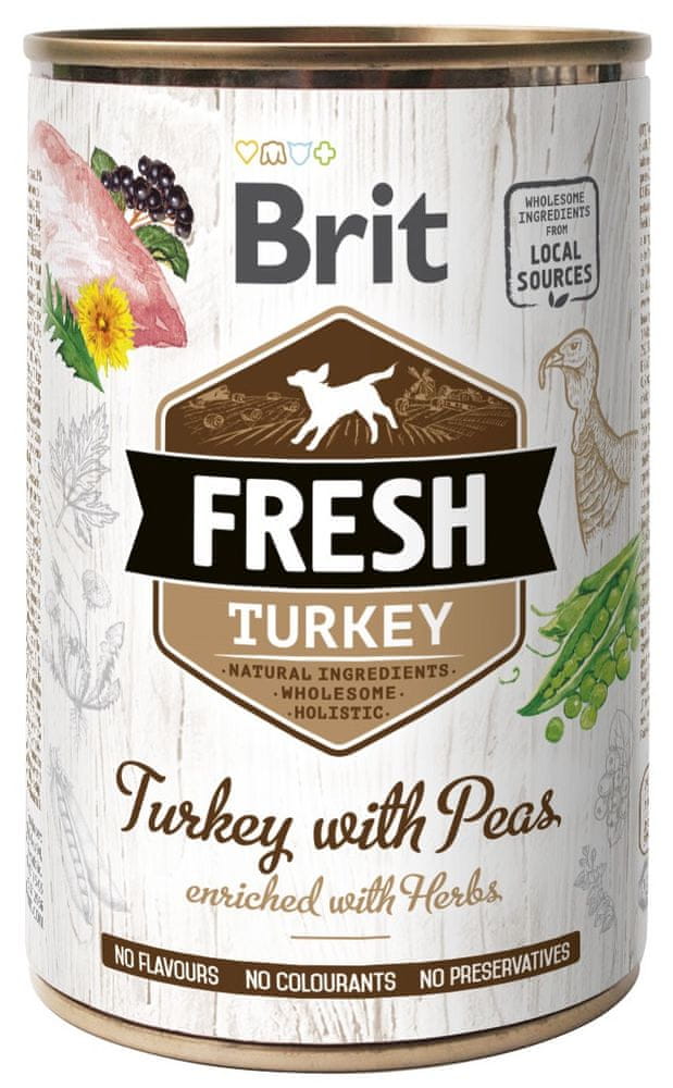 Brit Fresh Turkey with Peas 400g