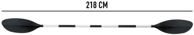 WIOSŁO DO PONTONU DO KAJAKU DWUPIÓROWE ALUMINIOWE 218CM Materiał wioseł plastik