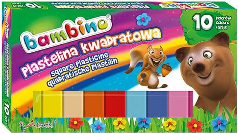 plastelina 10kol.kwadratowa BAMBINO — 3